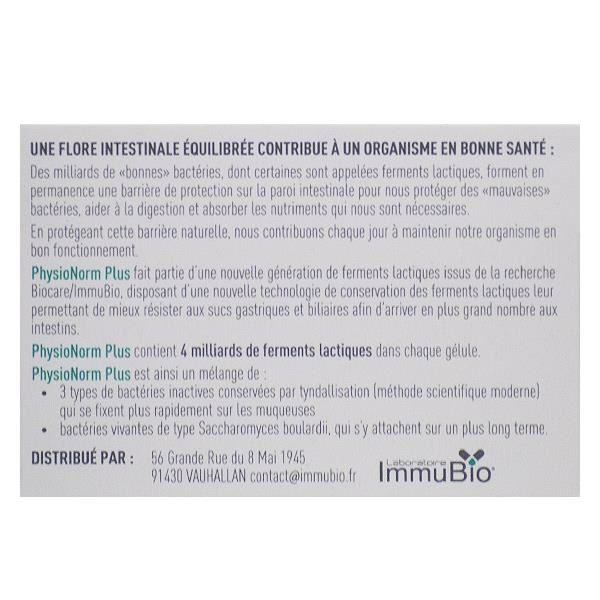 Physionorm Plus Ferments Lactiques 12 gélules