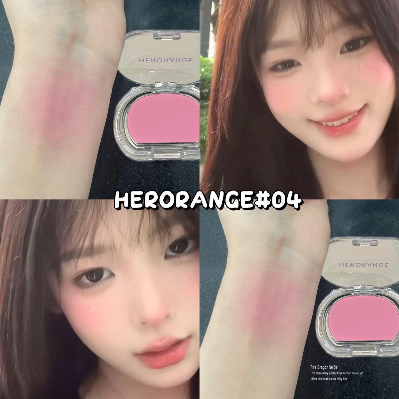 HERORANGE Dreamy Cloud Soft Matte Long-Lasting Korean Blush for Natural Contouring.