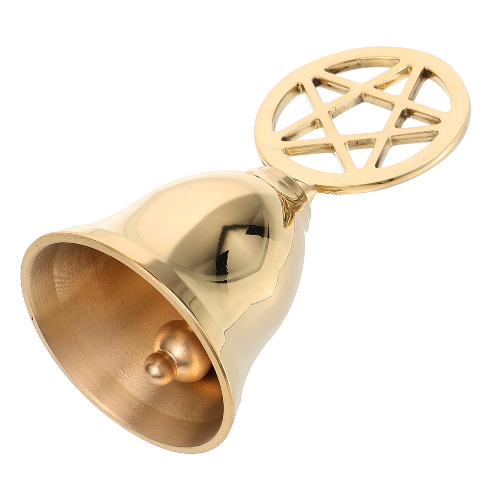 

Outanaya Brass Hand Bell, Alter Bell, for Tarot Ceremonies, Handheld Bell, Vintage Style Decorative and Practical Service Bell
