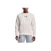 Under Armour Summit Logo Solid Color Crew Neck Long Sleeve Sweatshirt Men sweatshirt White 1361453-113