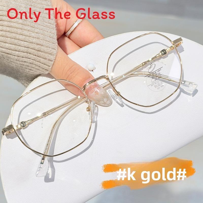 Blue Light Blocking Eyewear With Metal Square Frame For Women And Students