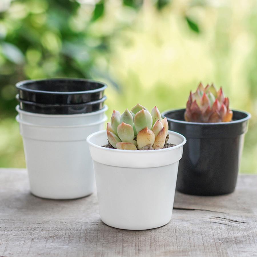 10pcs 7x7cm Mini Circular Succulent Plant Seedling Pot Indoor Tabletop Mini Flower Pot Round Plant Cultivation Plastic Pot