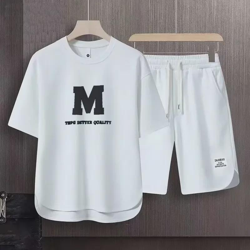 2023 Trendy Casual Sommer Zweiteiler für Herren: Lockeres Kurzarmhemd und Shorts für Teenager und Studenten