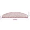 VidaXL Stair Carpet 15 Pieces 65 X 21 X 4 Cm Light Pink Semicircular Large 322377