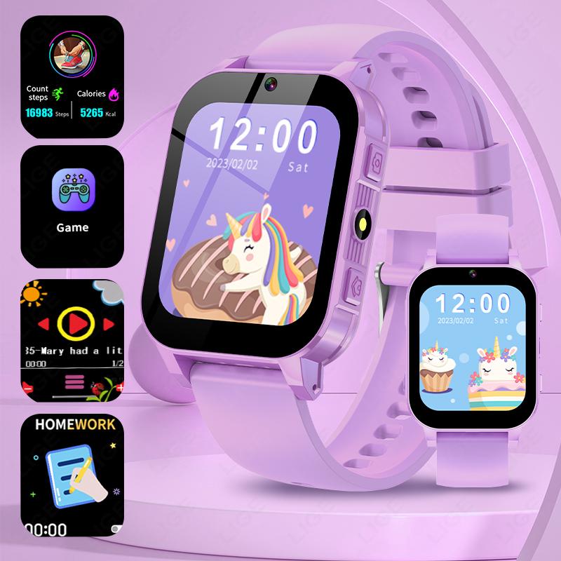 New Kids Puzzle Game Smartwatch Camera Take Video Study Card Audio Story Book Watch Boys Girls Flashlight Child Smart Watch