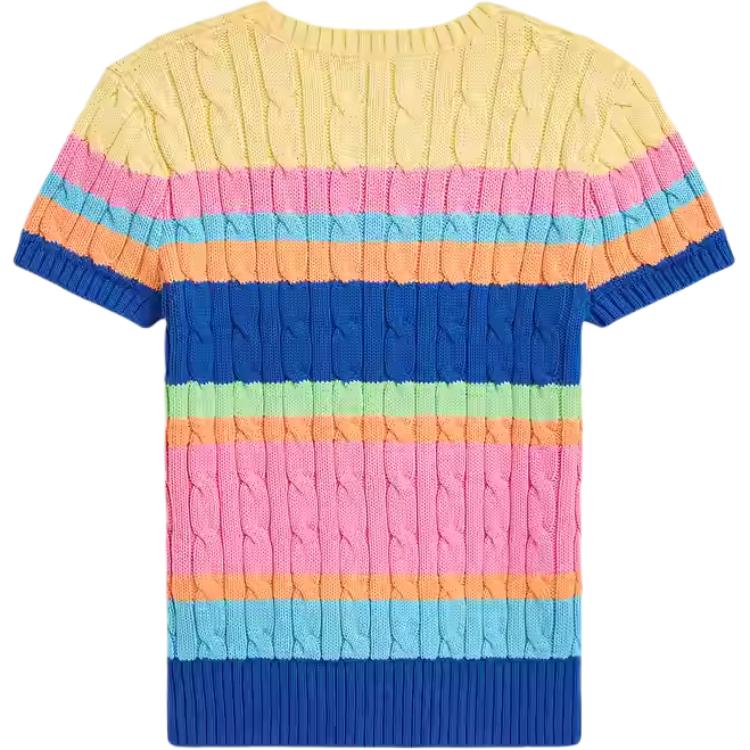 Polo Ralph Lauren Sweater Ss25 Round Neck Striped Short Sleeve Knitwear Multi-Color Kids Kids Sweater CWPOSWEG6820532-999