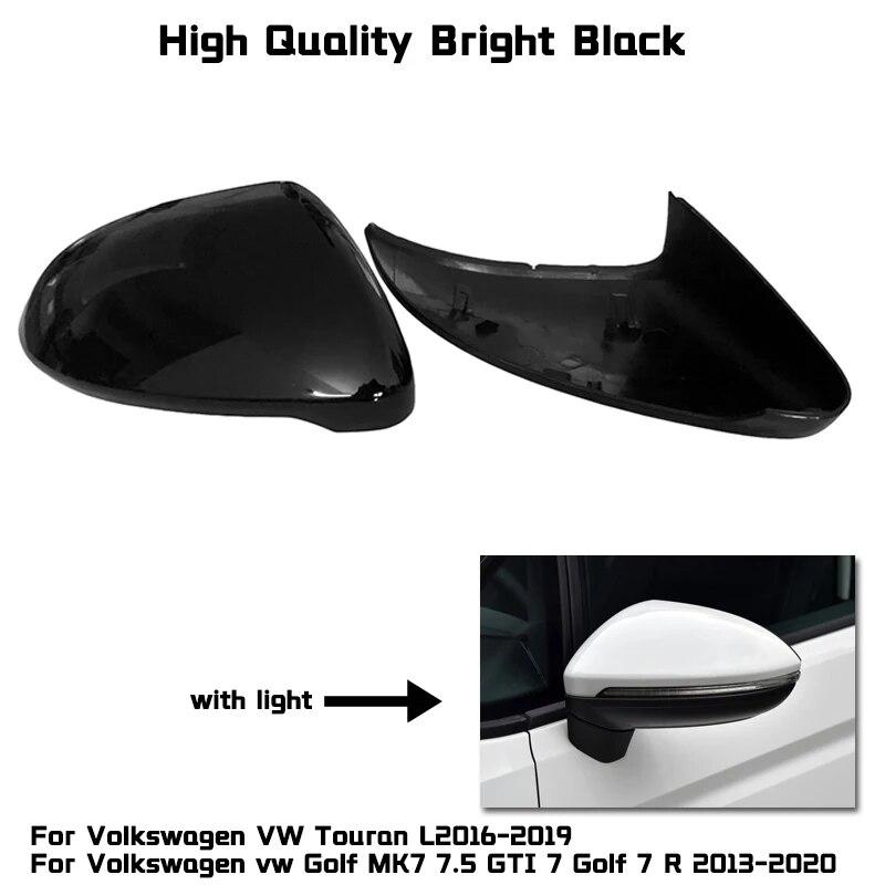 Side Mirror Cover Caps for Volkswagen Golf 6 GTI 7 MK7 R for MK6 Scirocco (Carbon Look) Passat B7 B8 Polo 6R 6C MK5 PLUS