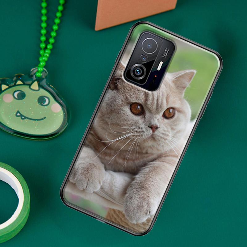 British Shorthair Cat Case For POCO F5 X5 X3 Pro X4 F4 GT F3 M5s C40 Cover For Xiaomi 13 12 Lite 11T 12T Pro 12X