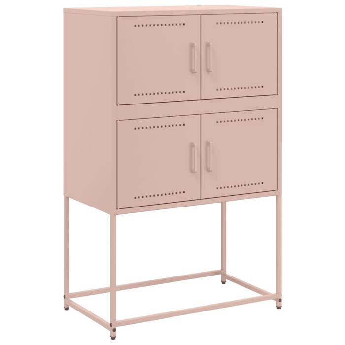 VidaXL Buffet Pink 68,5x38,5x107 Cm Steel, Cabinet, Sideboard, Storage Cabinet, Cabinet, Cupboard, Highboard, 846483