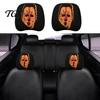 Breathable Car Interior Accessories 2Pcs Halloween Headrest Covers, Creepy Ghost Face Seat Universal Fit Protector, Auto Decor for SUV Truck
