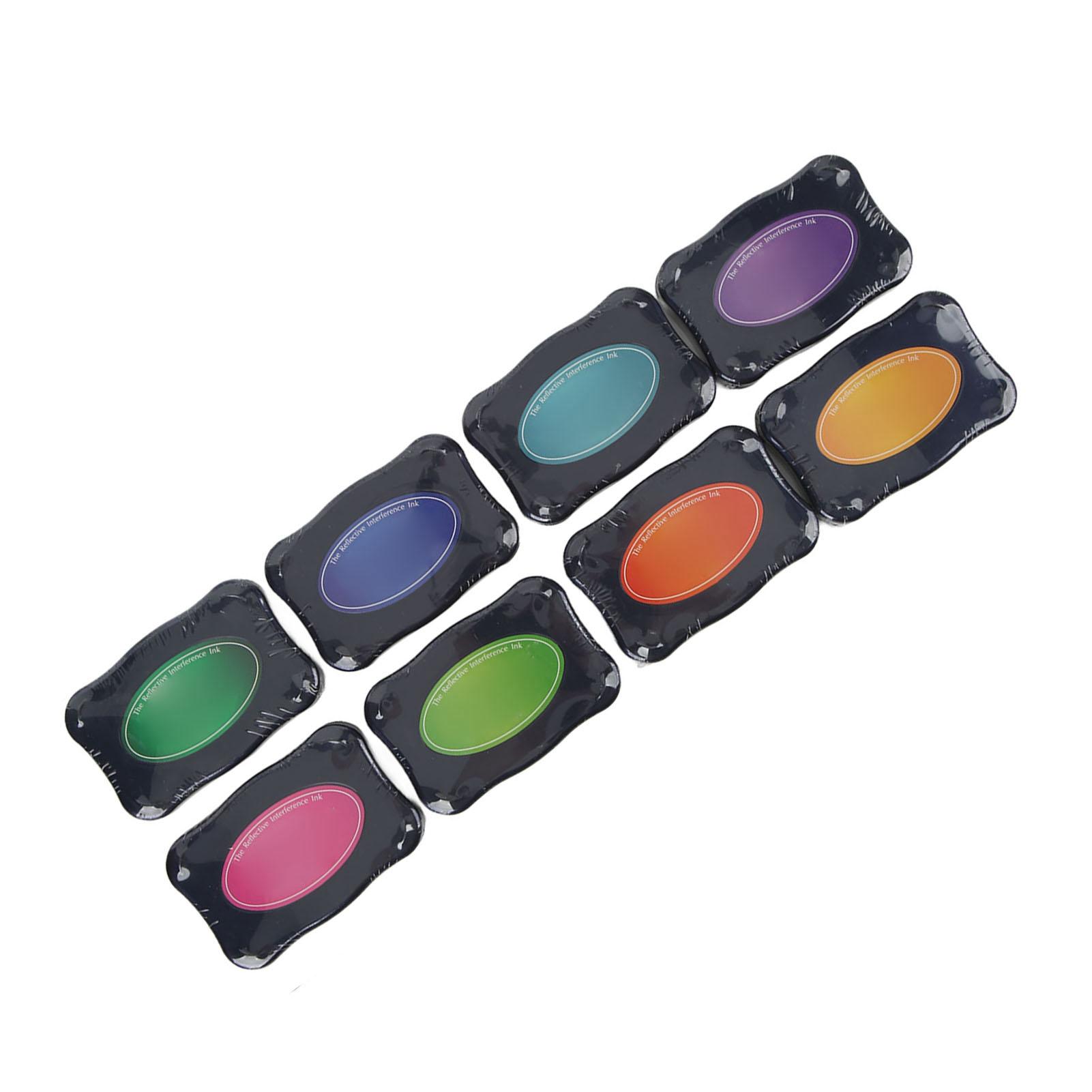 

Подушечка для чернил 8 шт. светоотражающая интерференционная чернильная безопасная подушечка для штампа подушечка для отпечатков пальцев для детей для самостоятельного изготовления