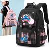3 Piece School Backpack Set for Students Large Capacity Oxford Cloth Schoolbag with Shoulder Strap and Pencil Case