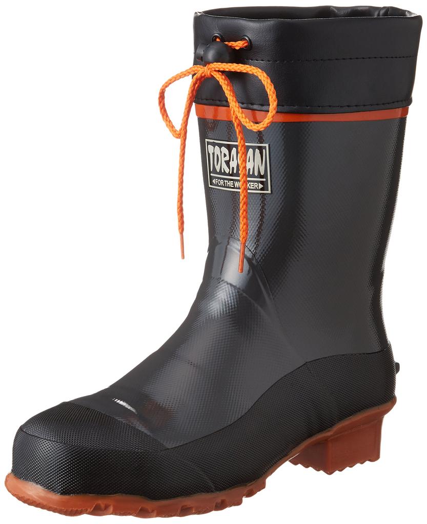 Fukuyama Rubber "Demolition Worker Tora-san" Short Boots with Puncture-Resistant Steel Toe Cap FS-2, Gray, Medium