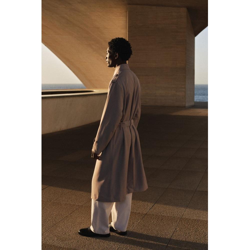 H M trencH Coat Relaxed Fit Beige