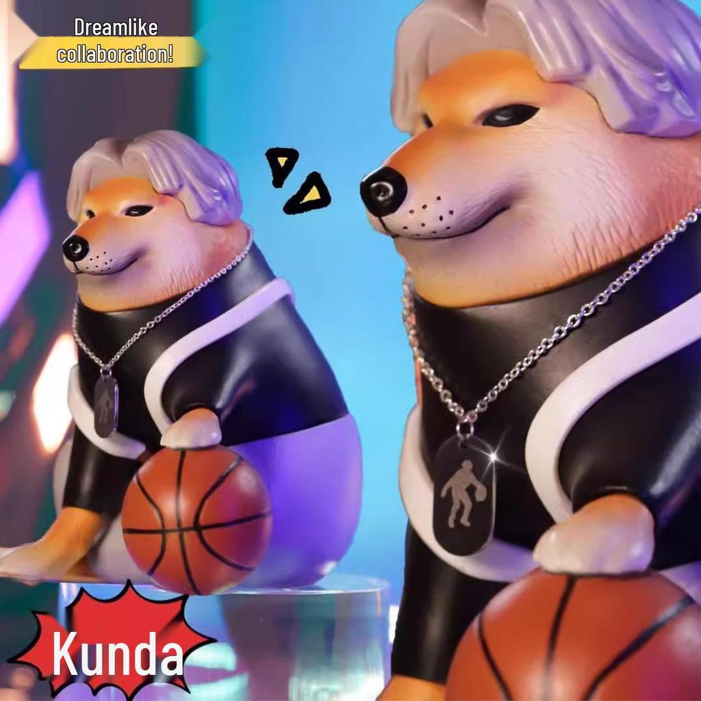 Jouet Modèle Œuf Shiba Inu: Sculpture de chiot mignon décompression peinte à la main