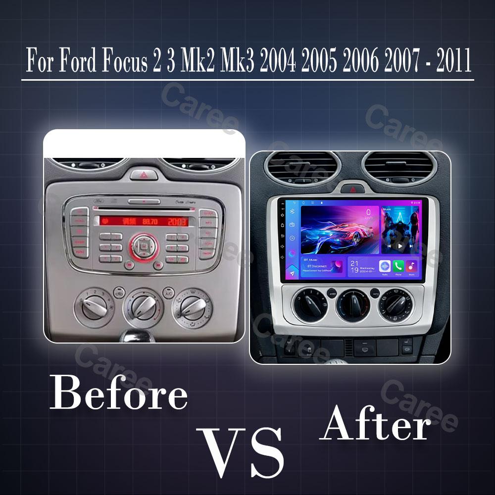 Android 16 For Ford Focus 2 3 Mk2 Mk3 2004 2005 2006 2007 - 2011 Car Radio Navigation Multimedia Player WIFI+4G GPS Carplay Auto