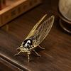 Exquisite Zink-Zinklegierung Tierstatue Mini Vintage Insektenskulptur Kreative Zikadenfigur Teeverkostung