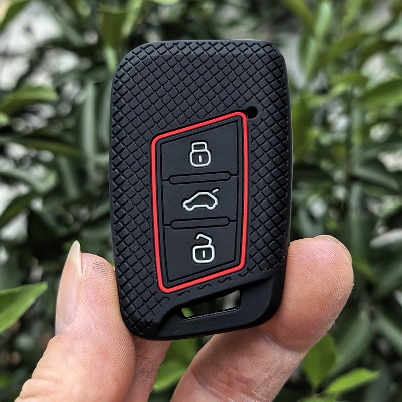 

Silicone Car Key Case For Vw Volkswagen Passat B8 Taos Polo Tiguan For Skoda Kodiaq Fabia Karoq Octavia Seat Ateca Key Cover