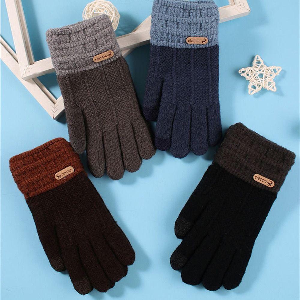 Windproof Warm  Gloves Plush Thick Fleece Gloves Fashion Cycling Driving Mittens  for Women Men
