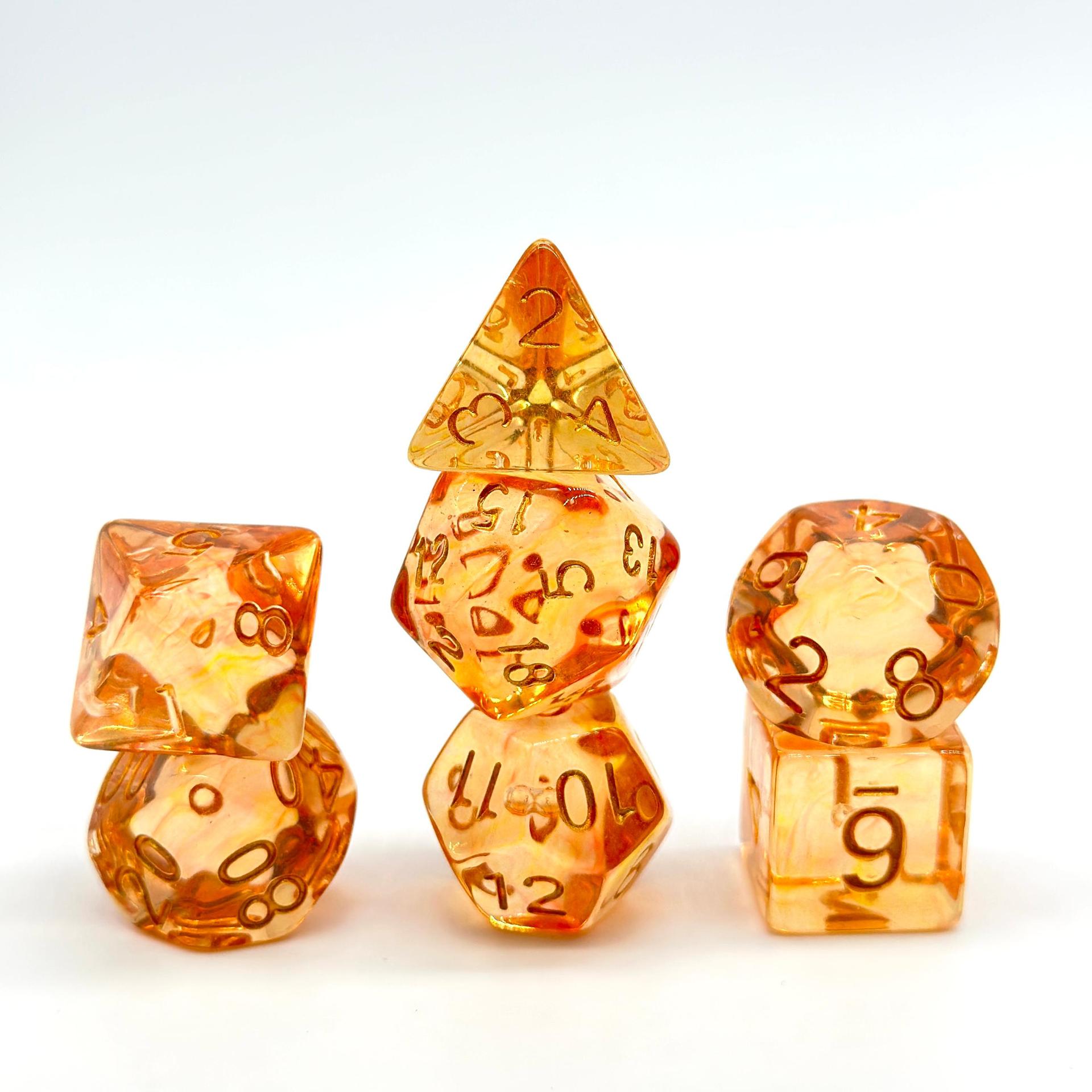 

7-piece Crystal High-Transparency Dice Set For Board Games One Size