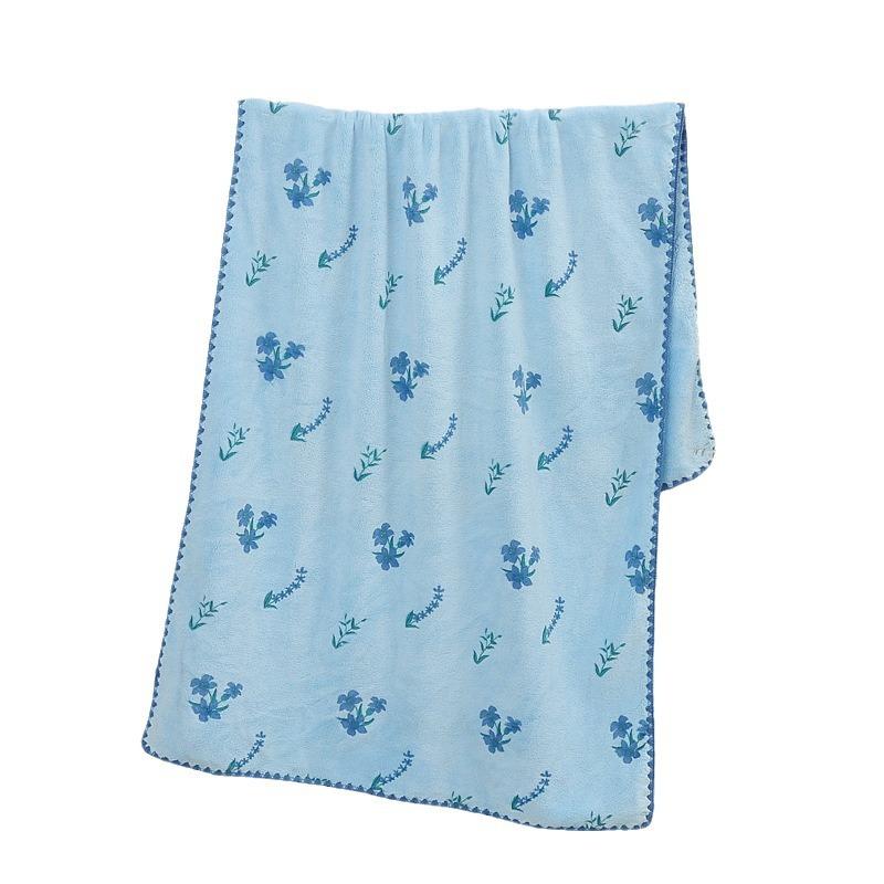 New Lavender Warp Knitted Coral Fleece Towel Bath Towel Set, Large Bath Towel Wrap Towel Household Face Towel