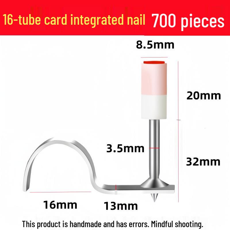 Mini Powder-Actuated Nailer for Ceiling and Concrete with Integrated Fire-Resistant Nails and Cartridge System