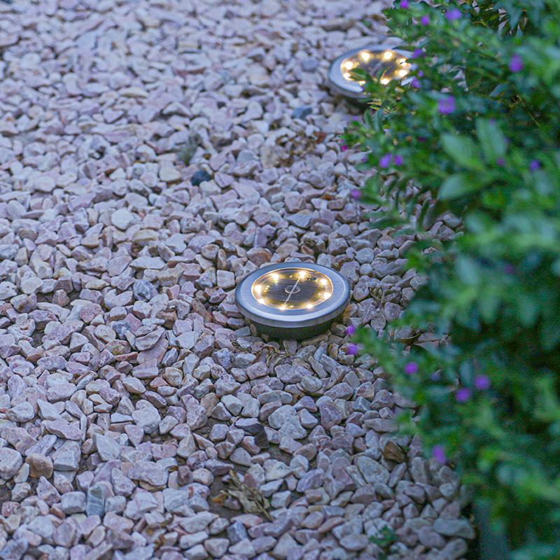 New Model Solar-Powered Stainless Steel Lawn Light – Light-Controlled Waterproof Ground Lamp for Gardens and Courtyards.
