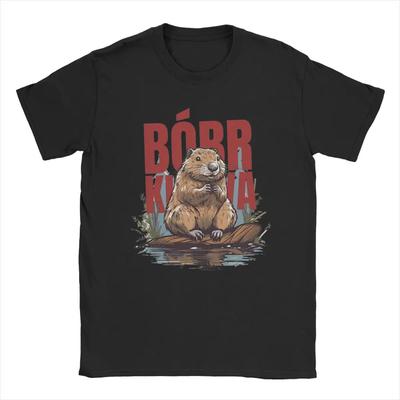 Kurwa Bober Bober Biber Boberek T-Shirts für Herren Baumwolle Neuheit T-Shirt