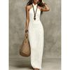 2026 New European and American Amazon Women's Slim-fit Fashion Temperament Slim-fit Sleeveless Neck Dress