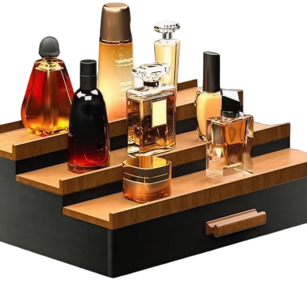 Perfume Organizer Shelf Stand 3 Tier Drawer Storage For Fragrance Collection Perfume Stand Organiser