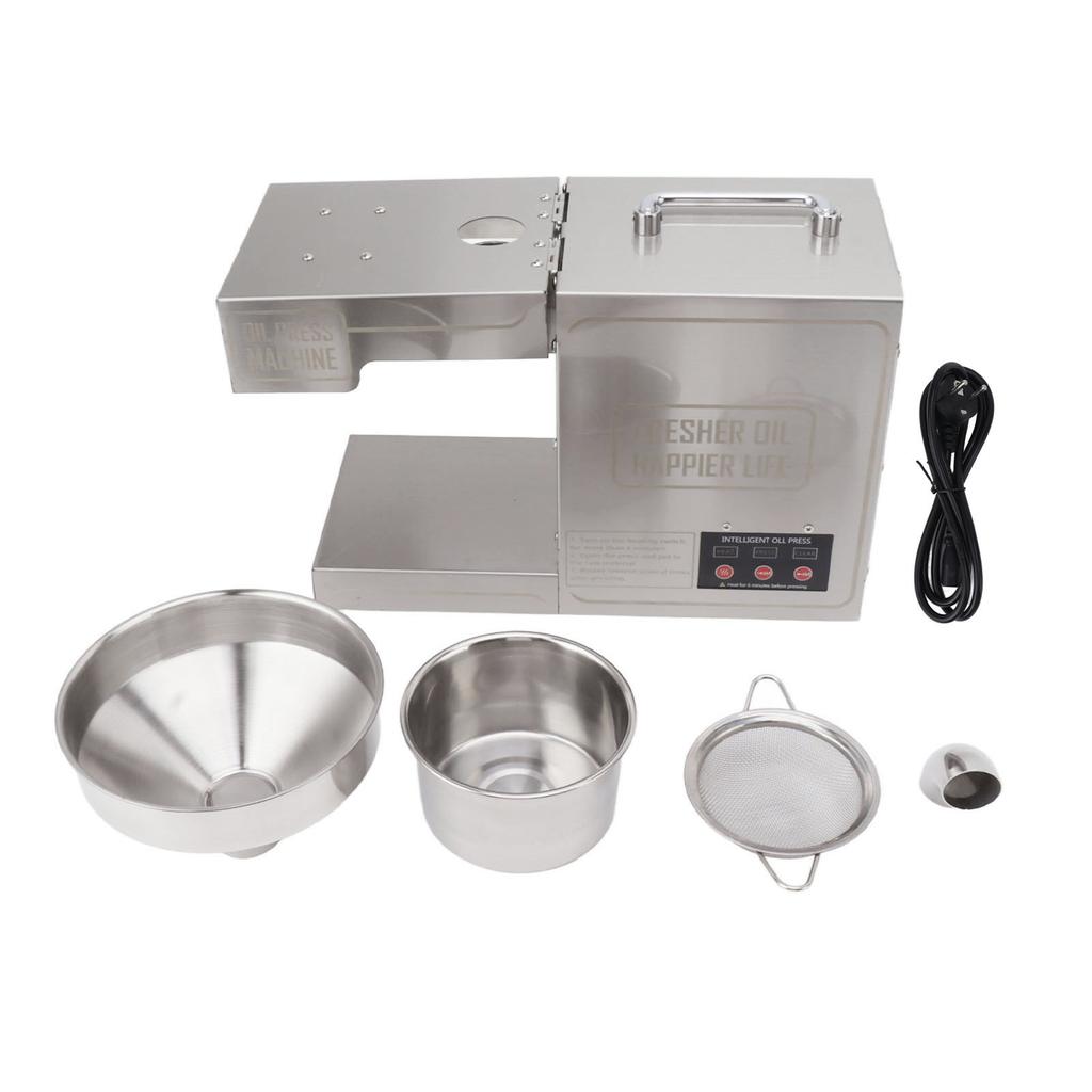 Oil Press Machine Intelligent Automatic Electric Stainless Steel Cold Hot Oil Press Extractor US