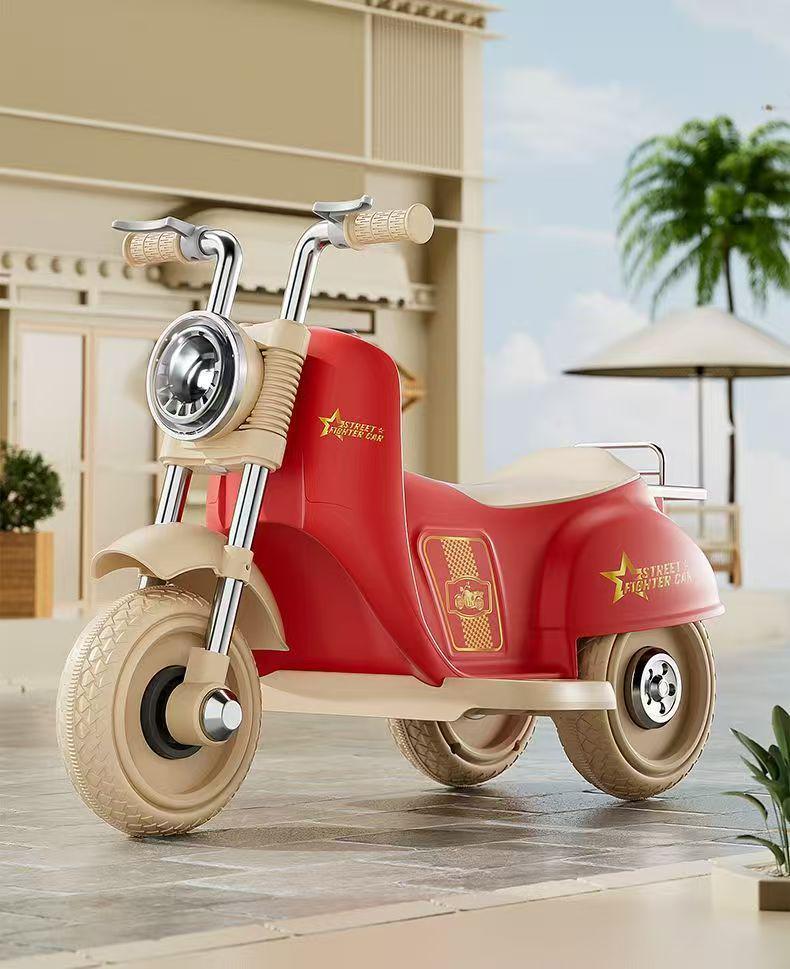 Rechargeable Kids' Electric Tricycle - Remote Control Ride-On Motorcycle for Boys & Girls.