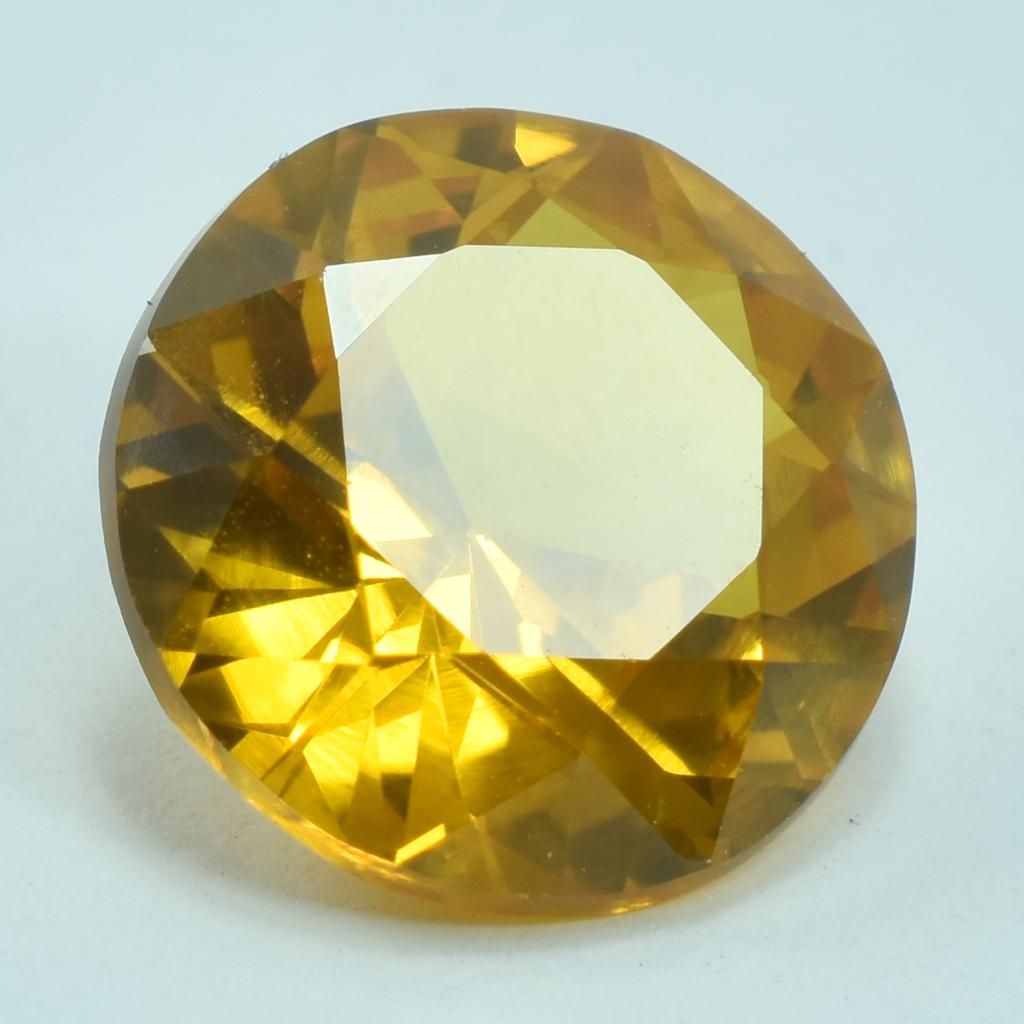 Natural Yellow Sapphire 6.05ct Round Cut Certified Loose Gemstone