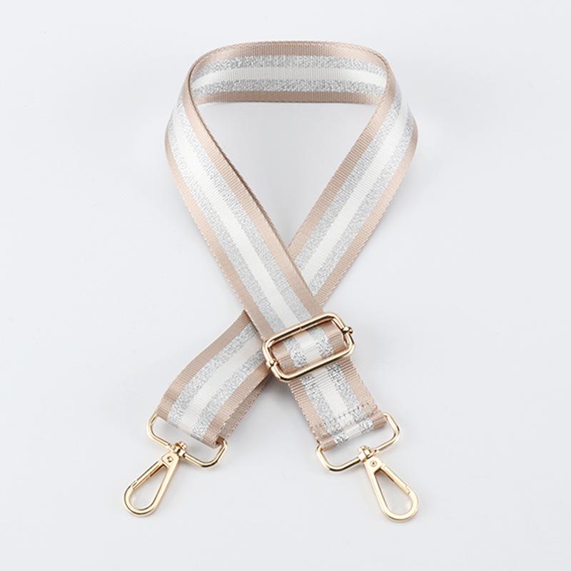 

Широкий регульований полотняний плечовий ремінь - 3.8см, DIY аксесуар, безкоштовна доставка Bright Silver Buckle