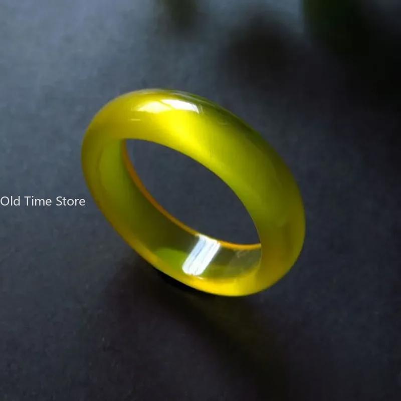 

1шт Натуральний Халцедон Агат Кільце Високий Лід Нефрит Кільце для Жіночого Модного Кільця Модні Ювелірні Вироби Подарунок для Пари 16-18mm