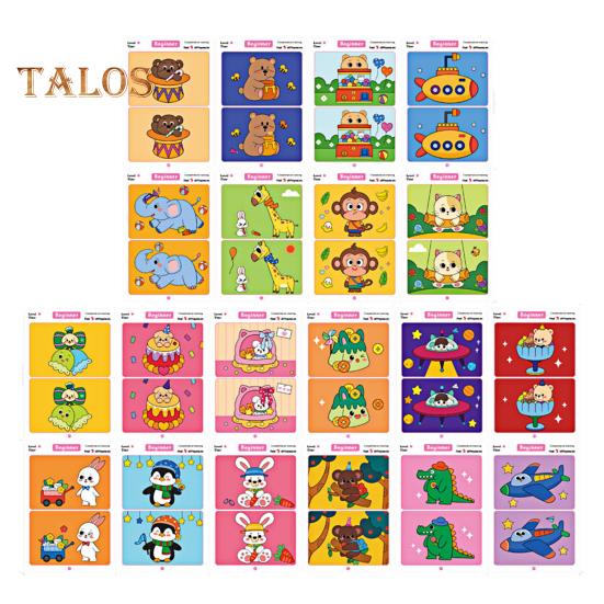 

Карточка раннего образования Яркие цвета Яркие узоры Многоразовые Улучшение концентрации Дети Интерактивная игровая карточка 20PCS