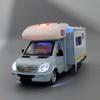 1:28 Diecast Luxury RV Recreational Car Model Metal Toy Camper Van Motorhome Touring Car Simulation Sound and Light Boy Kid Gift
