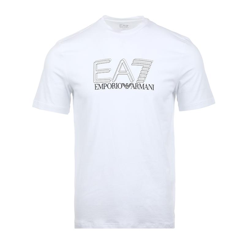 

Emporio Armani EA7 Classic Logo Print Fashion Simple Short Sleeve T-Shirt Men tops White 7M001308AF10373U0002 M