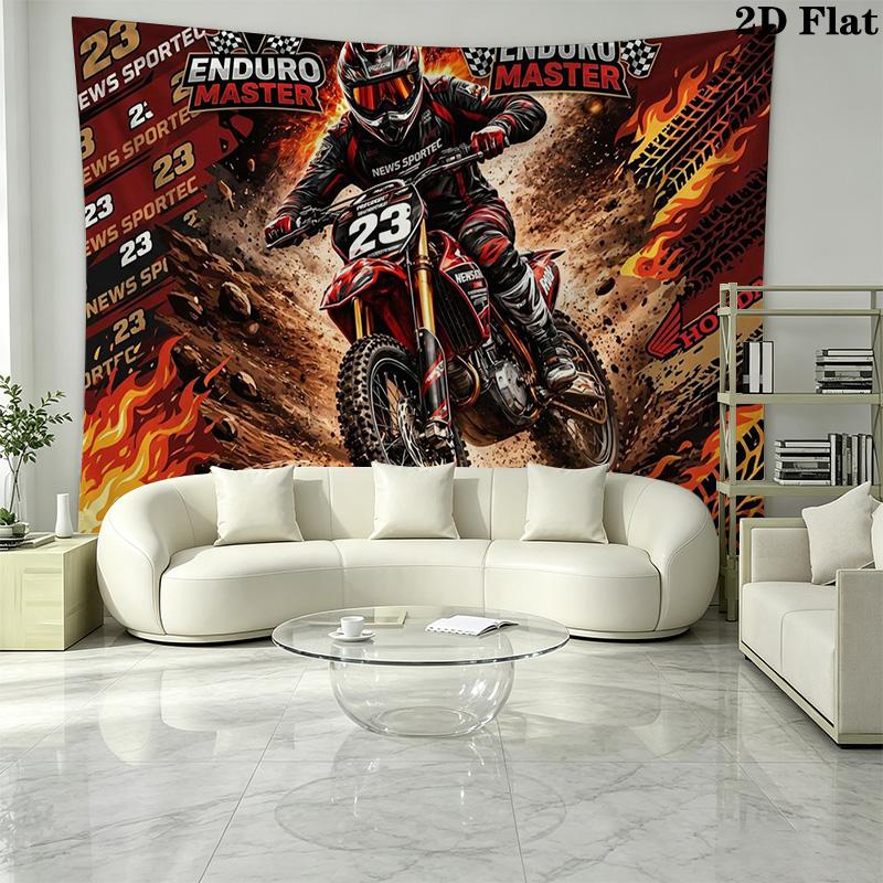 Moto Art Wall Tapestry Aesthetic Wall Hanging Printed Fabric Blanket Decorative Tapestries for Bedroom Living Room Home Decor