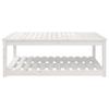 Vidaxl Garden Table, White, 121X82.5X45 Cm, Solid Pine Wood