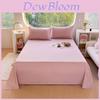 Modern Minimalist Solid Color Bed Sheet With Soft Polyester Fabric For Bedroom Decor