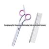 All-Steel Pet Grooming Scissors Set: Flat-Tooth & Curved Trimmers for Dog Hair Care.