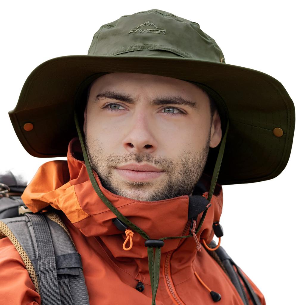 Safari Hat Mesh Adventure Hat Foldable Boonie Hat Stylish Fishing Hat Fishing Military Hat Sun Hat Hat Removable Chin Strap Spring Summer Autumn Wide