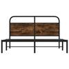 Bed Frame Without Mattress 120 X 190 Cm Smoked Oak Wood Based Material