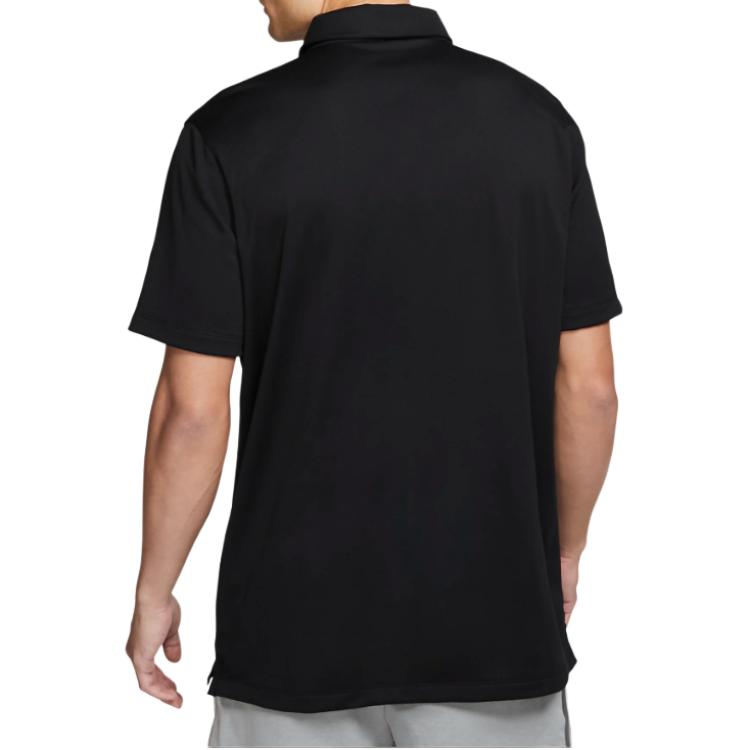 Nike Polo Shirts Men's Black Polo Collar Moderate Straight Fit CT4581-010