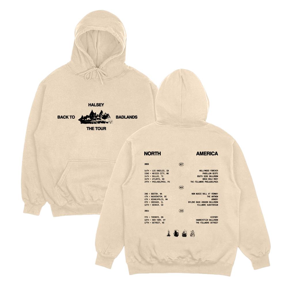 Halsey Hoodies Halsey Back To Badlands The Tour Streetwear Harajuku Hip Hop Pullover Top Popular Music Sweatshirt Fan Gift Hoody