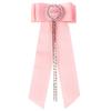 Double-layer Bowknot Corsage Brooch Breastpin Alloy Inlaid Artificial Gems Lady Women Valentine Gift