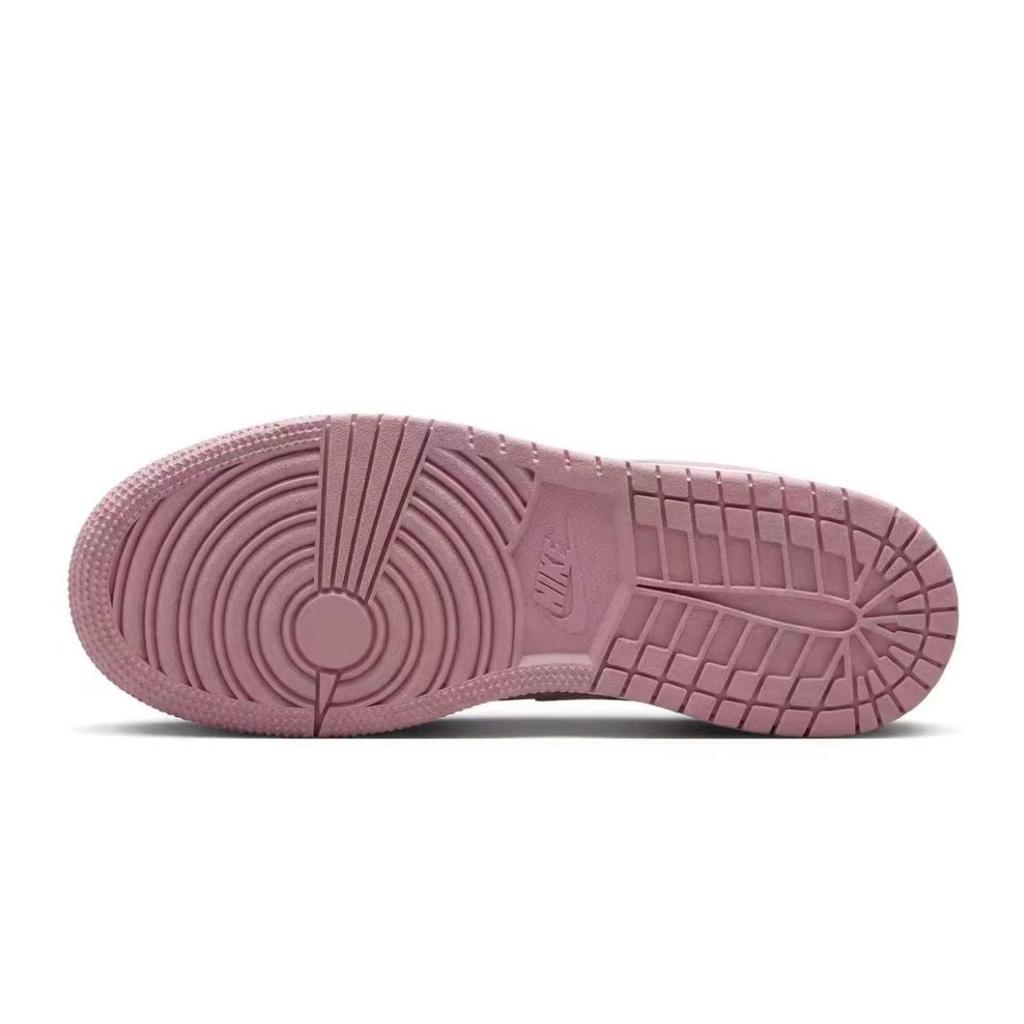 Jordan Air Jordan 1 Pink Cat Paw, Box Abrasion Resistant Low top Basketball Shoes Women's Pink Blue 553560-614(Team701--B)