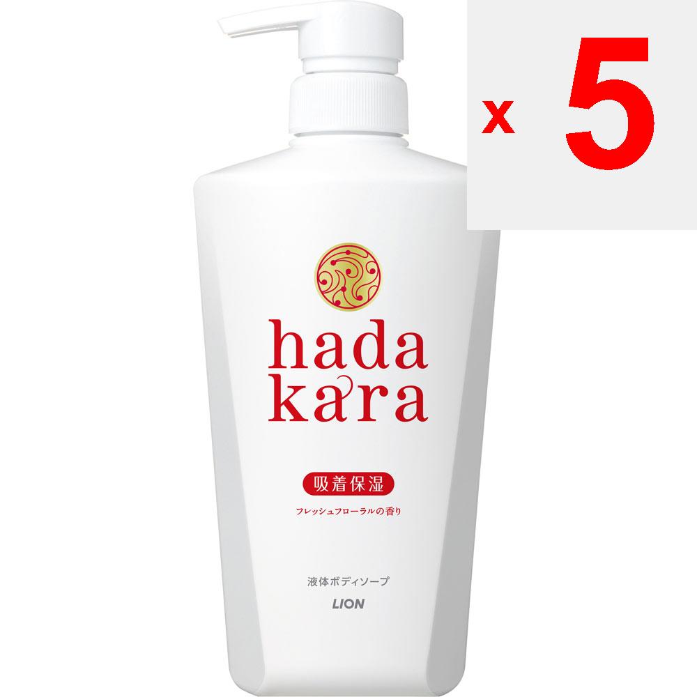 Lion Hadakara Body Soap Fresh Floral Fragrance Body Soap 500ml General Purpose (Other) To Use] Take an Appropriate Amount (about 2 Pushes) Onto a Towe