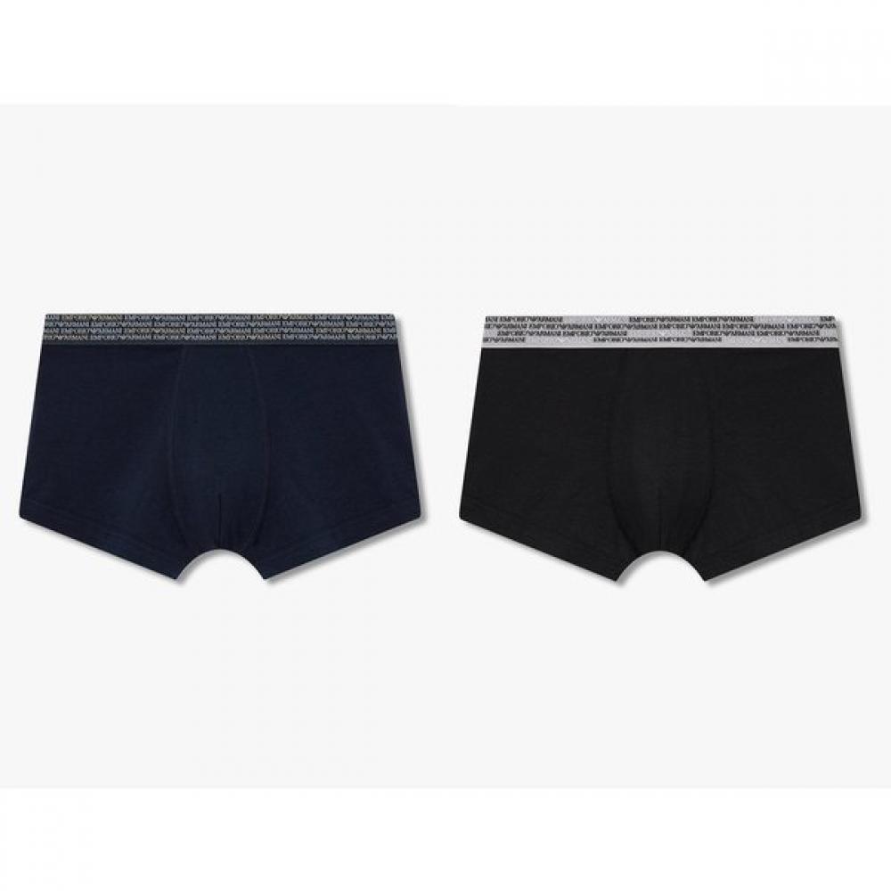 Emporio Armani Мужские S Блестящий логотип Повторяющийся логотип ящикиS 2 шт. 0815312075 0815312076 XL(110)